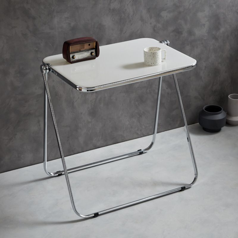 Modern Style Office Desk Home Bedroom Acrylic Adjustable Folding Table,25.1"L X 19.6"W Clearhalo 'furn' 'furn_office_desk' 'Furniture' 'furniture_office_desk' 'Office Desks' 'Office Furniture' 'office_desk' 1200x1200_2398ad6c-94f9-495e-a7ad-825f02aa97c4