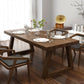 Solid Wood Top Dining Table Rectangle Dining Table with Sled Base