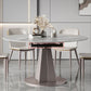 Stone Top Dining Table Round Dining Table with Pedestal Base