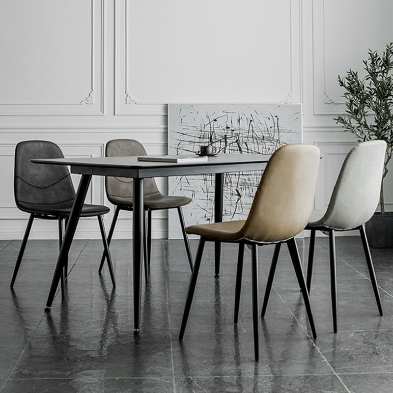 Glam Style Metal Dining Chair Dining Side Armless Chairs for Kitchen Clearhalo ' kitchen&dining_furn' 'Dining Chairs' 'Dining Tables & Seating' 'dining_chair' 'furn' 'furn_dining_chair' 'Furniture' 'furniture_dining_chair' 'Kitchen & Dining Furniture' 'kitchen' 1200x1200_239d0c63-23cb-468d-a13d-2366d6a73ddf