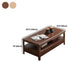 Nordic Solid Wood Coffee Table 4-Drawer 1-Shelf Cocktail Table