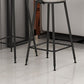 Low Back Bar Stool Glam Polstered Ess -Stuhl mit Metallbasis