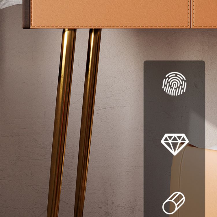 Glam Make-up Vanity Flip-Top Leather 5-Drawers Mirror Vanity Set Clearhalo 'Bedroom Furniture' 'furn' 'furn_makeup_vanities' 'Furniture' 'Makeup Vanities' 'makeup_vanities' 1200x1200_23a00085-18a2-49bd-91b4-fd5c3942aca0