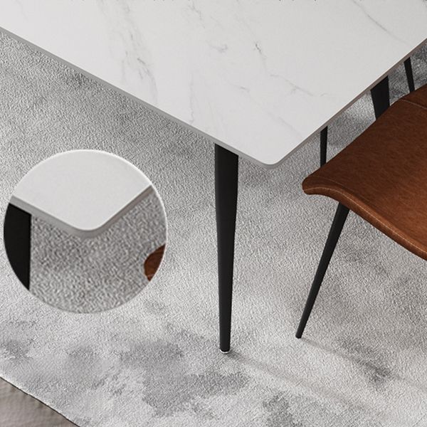 Rectangle Two-Color Dining Table Sintered Stone Table Industrial with 4 Legs Clearhalo ' dining_table' 'Dining Tables & Seating' 'Dining Tables' 'furn' 'furn_dining_table' 'Furniture' 'furniture_dining_table' 'Kitchen & Dining Furniture' 'kitchen&dining_furn' 'kitchen' 'kitchen_dining_table' 1200x1200_23a10c9e-5a27-41af-b451-2004d88a9c5f