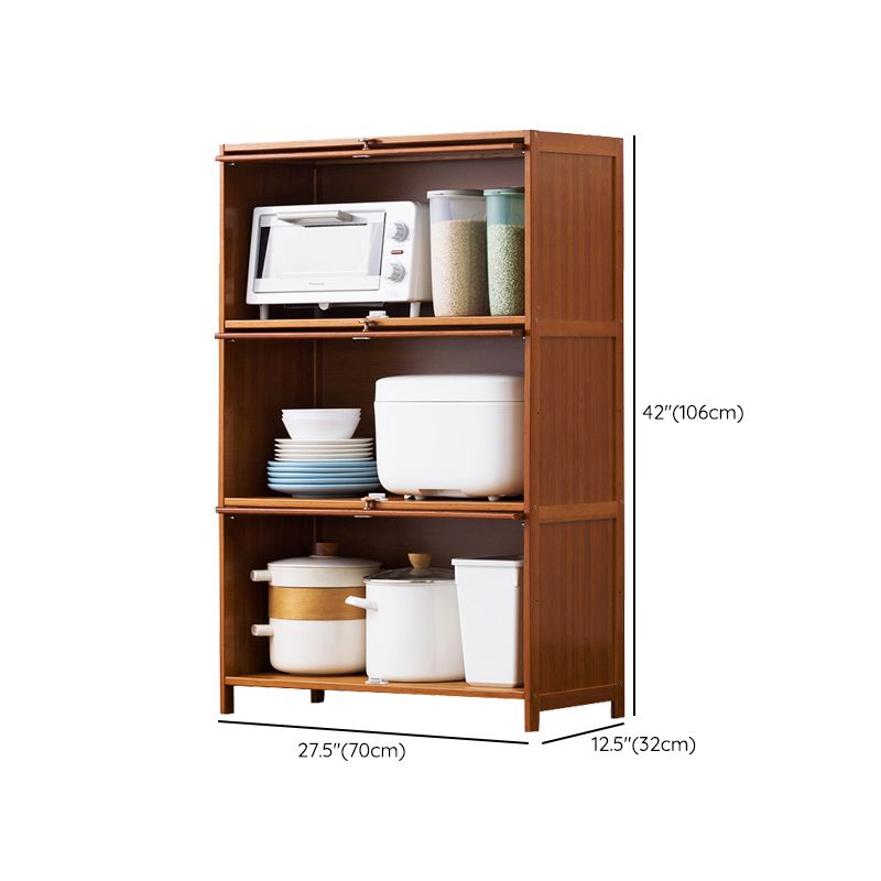 Server da pranzo di bambù Brown Celevaboard a buffet contemporaneo per casa