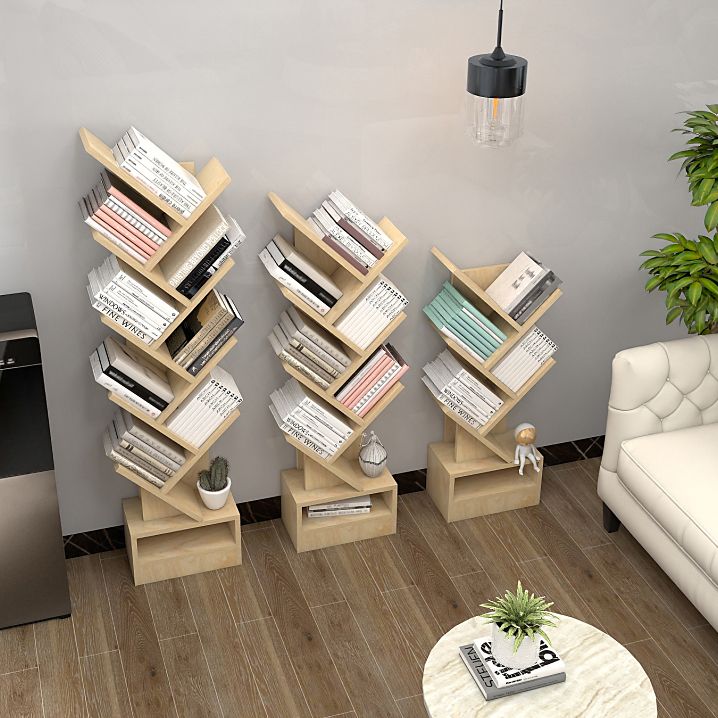 Contemporary Style Geometric Bookcase Vertical Closed Back Book Shelf Clearhalo 'Bookcases' 'furn' 'furn_bookcases' 'Furniture' 'furniture_bookcases' 'Office Furniture' 1200x1200_23a3ada0-3a3f-4b31-8218-642d84972b77