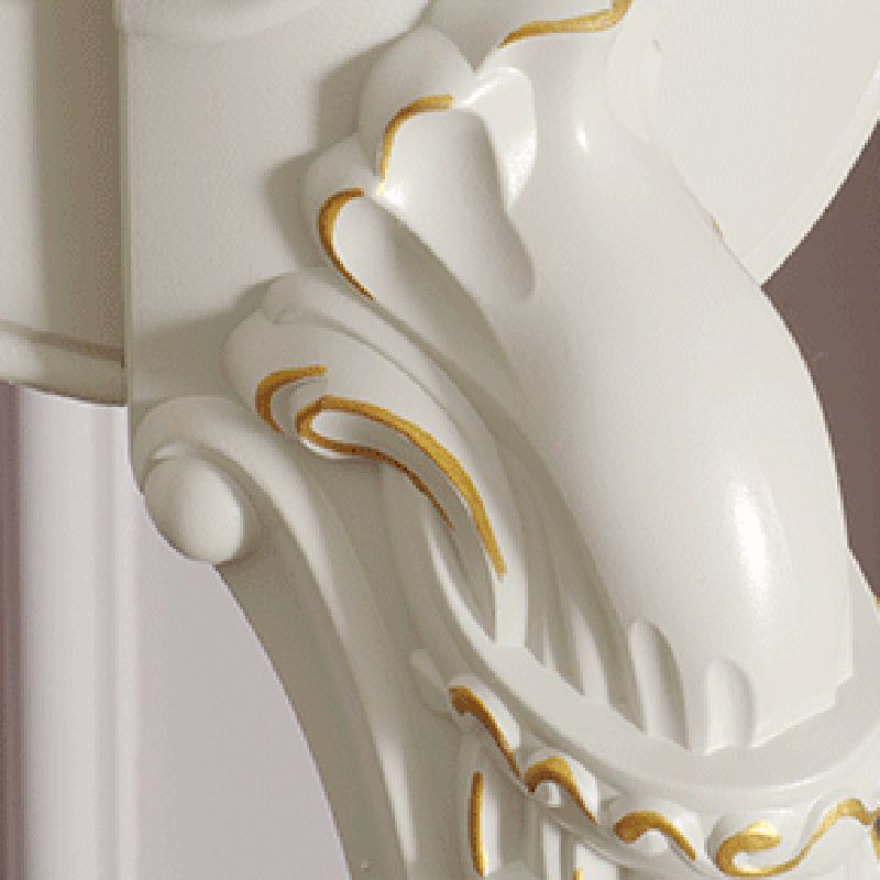 Französischer Land Sofa Tisch zurückgewonnenes Holz Rechteck 4 Beine weiße Konsolentisch