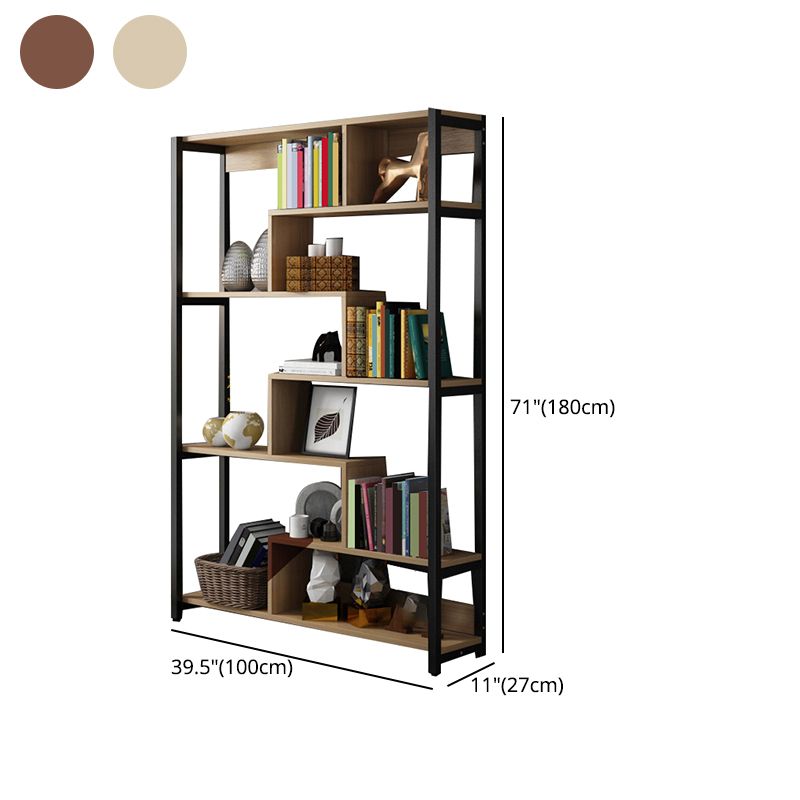 Modern Style Wood Bookcase Open Back Bookshelf for Home Office Clearhalo 'Bookcases' 'Furniture' 'furniture_bookcases' 'Office Furniture' 1200x1200_23a60e89-87dc-42d7-9e42-7ddaef25b42f