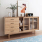 Modern Storage Sideboard Wooden Kitchen Sideboard with Drawers and Doors Clearhalo 'buffet_sideboard' 'Buffets & Sideboards' 'furn' 'furn_buffet_sideboard' 'Furniture' 'Kitchen & Dining Furniture' 1200x1200_23a65a6e-cbcd-40c2-b43f-ebc71e709d2f