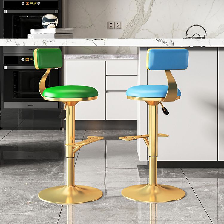 Glam Jewelry Shop Adjustable Height Stool Matte Finish Leather Barstool Clearhalo 'Bar Furniture' 'Bar Stools' 'bar_stools' 'furn' 'furn_bar_stools' 'Furniture' 'furniture_bar_stools' 'Kitchen & Dining Furniture' 1200x1200_23a693d4-aabb-4b6b-846e-ee44d5812988