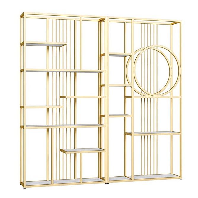 Contexte de bouteille de vin de luxe Rack de bouteille en métal avec étagère