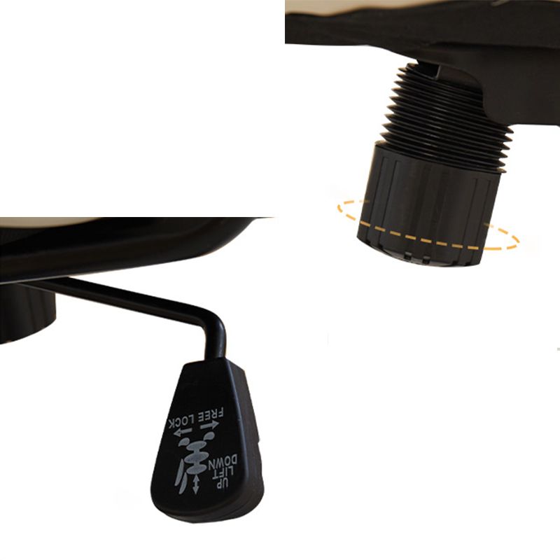 Silla de escritorio de brazos acolchados modernos silla de cuero para tareas de cuero para oficina