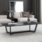 17.7" High Trestle Coffee Table Black Finish Slate Top Cocktail Table Clearhalo 'Coffee & Accent Tables' 'Coffee Tables' 'coffee_tables' 'furn' 'furn_coffee_tables' 'Furniture' 'Living Room Furniture' 1200x1200_23a9623d-f781-4a66-b2c9-672410a06227