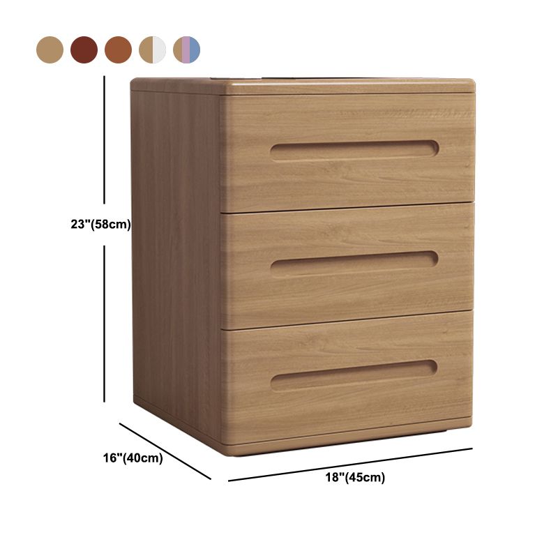 Contemporáneo 22.83 '"Cofre de madera alto, rectángulo 3- Cajón de acento Cofre