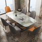 Table de salle à manger en pierre rectangulaire de Table de dinette de Style Glam pour la maison