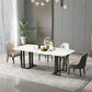 Rectangle Double Pedestal Luxury Table Sintered Stone Fixed Table for Kitchen Clearhalo ' dining_table' 'Dining Tables & Seating' 'Dining Tables' 'furn' 'furn_dining_table' 'Furniture' 'furniture_dining_table' 'Kitchen & Dining Furniture' 'kitchen&dining_furn' 'kitchen' 'kitchen_dining_table' 1200x1200_23ac05f7-2ff2-4254-8153-07b5fb9588f5