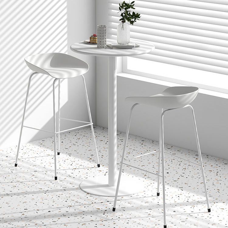 Contemporary Style Bar-stool Plastic Counter Bar Stool with Metal Legs for Kitchen Clearhalo 'Bar Furniture' 'Bar Stools' 'bar_stools' 'furn' 'furn_bar_stools' 'Furniture' 'furniture_bar_stools' 'Kitchen & Dining Furniture' 1200x1200_23ad7481-05bb-42f0-ac9d-0f0c38ba6e30