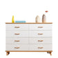 Scratch Resistant Modern Accent Chest with Soft Close Drawers in White
