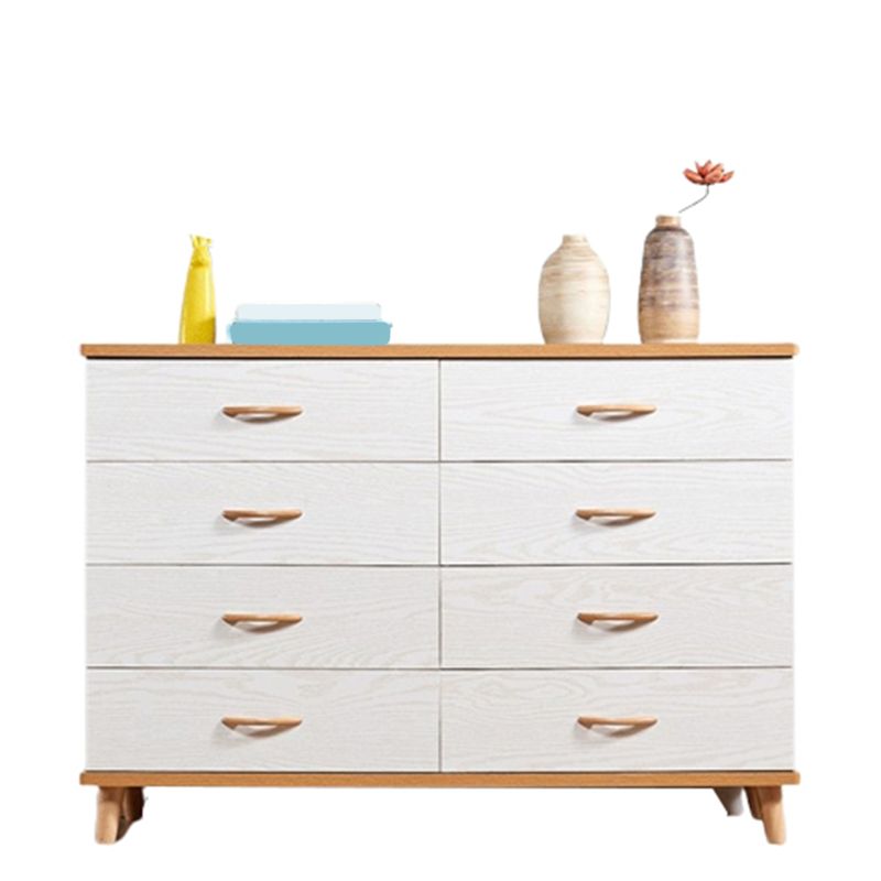 Scratch Resistant Modern Accent Chest with Soft Close Drawers in White