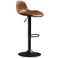 Indoor Industrial Metal Legs Faux Leather Upholstered Bar Stools