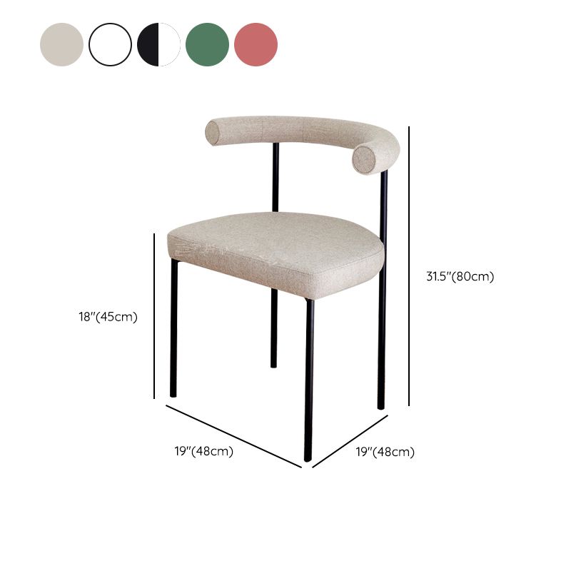 Modern Dining Side Chair Upholstered Armless Dining Chairs with Black Legs Clearhalo 'Dining Chairs' 'Dining Tables & Seating' 'dining_chair' 'furn' 'furn_dining_chair' 'Furniture' 'Kitchen & Dining Furniture' 1200x1200_23b05ede-44c6-4ef1-8425-5333856afbd5