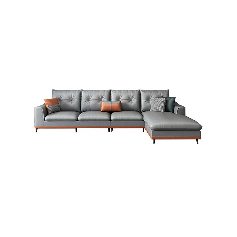 Tufted Modern Sloped Arm Sectional 5-seater Stain-resistant Sectional Clearhalo 'furn' 'furn_sectionals' 'Furniture' 'Living Room Furniture' 'Sectionals' 1200x1200_23b31cf1-2f45-47e1-b1fd-568b73520c71