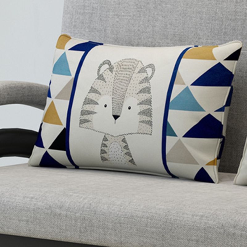 Canapé de bras carré de linge contemporain gris canapé lavable standard pour le salon