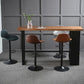 Modern Black Iron Bar Dining Table Rectangle Wood Indoor Bistro Table with Footrest Clearhalo 'Bar Furniture' 'Bar Tables' 'bar_tables' 'furn' 'furn_bar_tables' 'Furniture' 'furniture_bar_tables' 'Kitchen & Dining Furniture' 1200x1200_23b52381-c8cf-4629-bb48-165a53503132