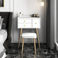Contemporary Vanity Dressing Table 3 Drawer 30.7" Tall Makeup Vanity Desk Table Clearhalo 'Bedroom Furniture' 'furn' 'furn_makeup_vanities' 'Furniture' 'Makeup Vanities' 'makeup_vanities' 1200x1200_23b58b66-1e56-453d-aea9-02e35d4e8975