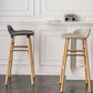 Faux Leather Counter Stool Modern Style Low Back Barstool with Solid Wood Legs Clearhalo 'Bar Furniture' 'Bar Stools' 'bar_stools' 'furn' 'furn_bar_stools' 'Furniture' 'Kitchen & Dining Furniture' 1200x1200_23b64d56-3101-441a-a2c4-36ee79d49923