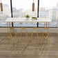 Glam Style Rectangle Counter Set 1/5 Pieces Solid Wood Bistro Set Clearhalo 'Bar Furniture' 'furn' 'furn_home_bar_bar_sets' 'Furniture' 'Home Bars & Bar Sets' 'home_bar_bar_sets' 'Kitchen & Dining Furniture' 1200x1200_23b7e83f-bbbc-4e2a-b48a-1a22726c53a3