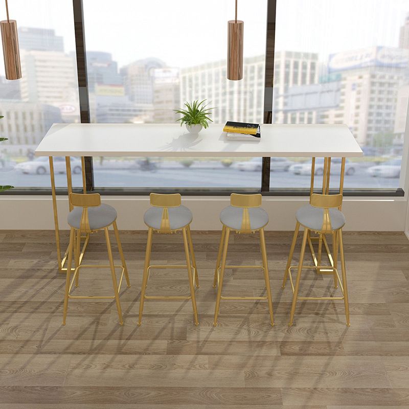 Glam Style Rectangle Counter Set 1/5 Pieces Solid Wood Bistro Set Clearhalo 'Bar Furniture' 'furn' 'furn_home_bar_bar_sets' 'Furniture' 'Home Bars & Bar Sets' 'home_bar_bar_sets' 'Kitchen & Dining Furniture' 1200x1200_23b7e83f-bbbc-4e2a-b48a-1a22726c53a3