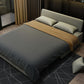 Linen Sleeper Sofa 39.37" Wide Blue Foldable Armless Sofa Bed