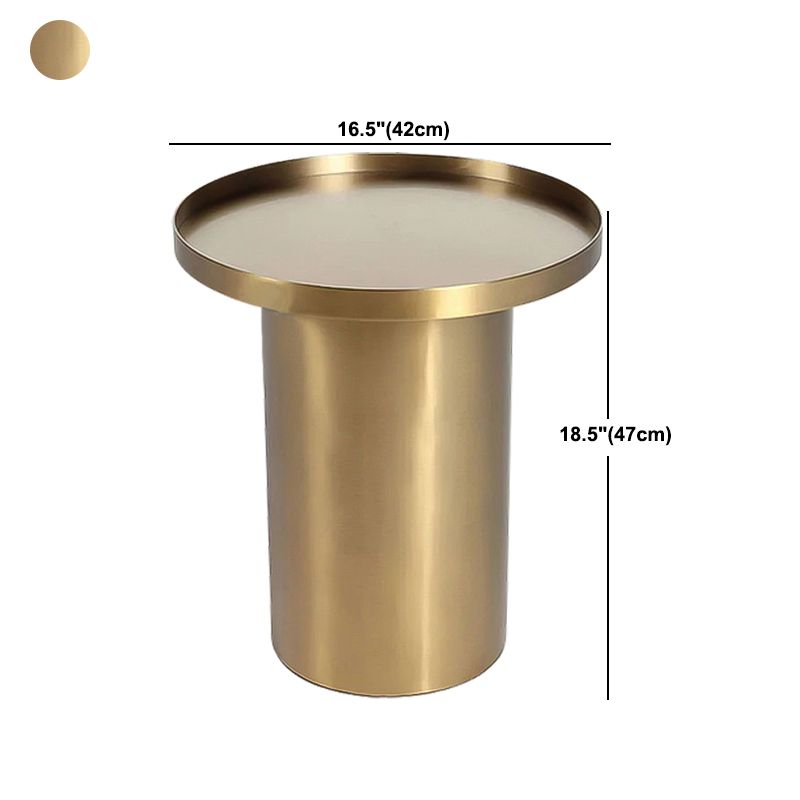 Metal Pedestal End Table Round Solid Color Side End Table for Living Room Clearhalo 'Coffee & Accent Tables' 'End & Side Tables' 'end_side_table' 'end_side_tables' 'furn' 'furn_end_side_tables' 'Furniture' 'furniture_end_side_table' 'Living Room Furniture' 1200x1200_23b8df79-37db-4267-b60c-6f7ae1831779