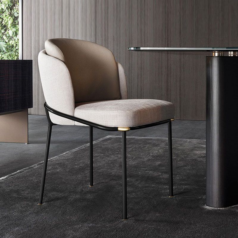 Contemporary Kitchen Chairs Dining Armless Side Chair with Metal Legs Clearhalo ' kitchen&dining_furn' 'Dining Chairs' 'Dining Tables & Seating' 'dining_chair' 'furn' 'furn_dining_chair' 'Furniture' 'furniture_dining_chair' 'Kitchen & Dining Furniture' 'kitchen' 1200x1200_23bb5768-cb97-4770-aae9-7ce0f2178b5d