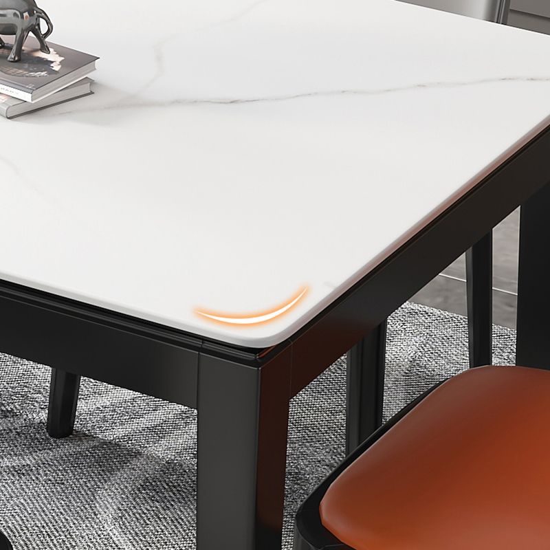 Medieval Modern Sintered Stone Dining Table Rectangle Indoor Table with 4 Legs Clearhalo 'Dining Tables & Seating' 'Dining Tables' 'dining_table' 'furn' 'furn_dining_table' 'Furniture' 'furniture_dining_table' 'Kitchen & Dining Furniture' 1200x1200_23bc1dcf-4149-4737-889d-440d8bb21710