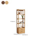 Modern Style Open Back Bookshelf Standard Wooden Shelf Bookcase