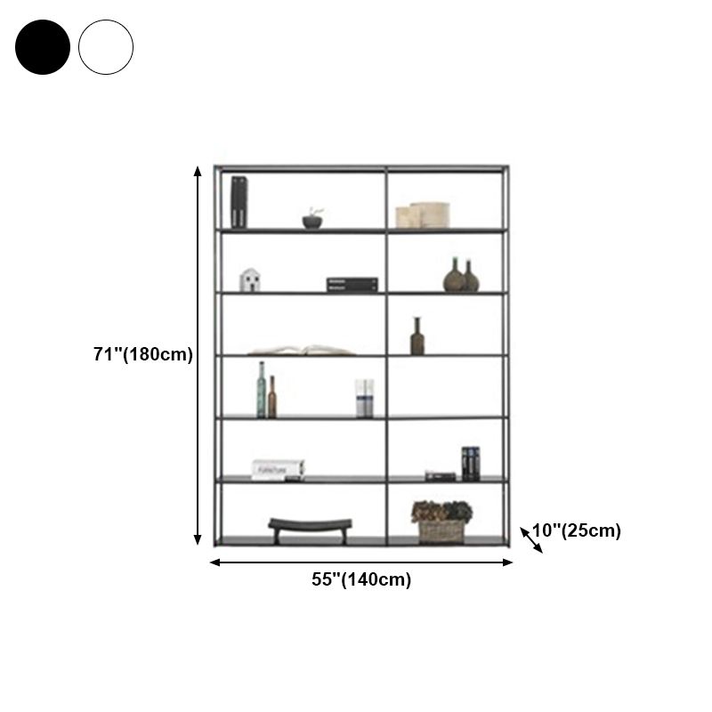 Metal Bookcase Minimalist Book Shelf with Rectangular Shelves Clearhalo 'Bookcases' 'furn' 'furn_bookcases' 'Furniture' 'furniture_bookcases' 'kitchen' 'kitchen_bookcases' 'Living Room Furniture' 'Office Furniture' 1200x1200_23bdfb88-32f9-4240-ad53-a35c856b0eb2