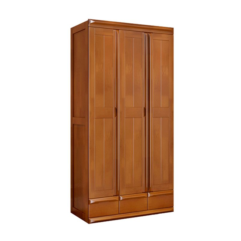 Rubberwood Wardrobe Cabinet With Drawer Traditional Wardrobe Closet Clearhalo 'Armoires & Wardrobes' 'armoires_wardrobes' 'Bedroom Furniture' 'furn' 'furn_armoires_wardrobes' 'Furniture' 1200x1200_23bea033-ed4d-4ecf-9bf6-400ec388386b