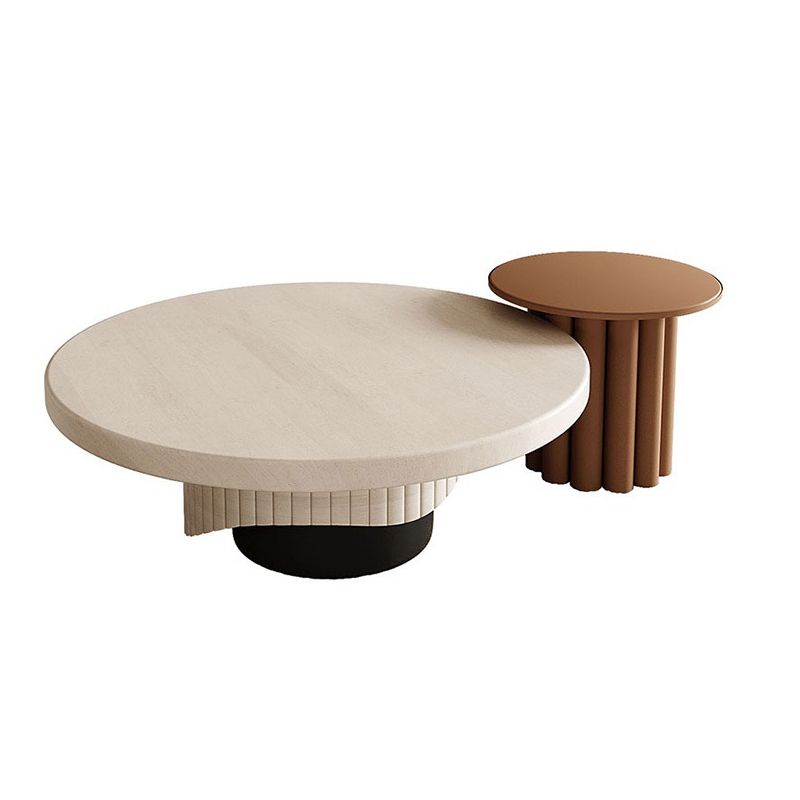 Piedistal Base Design rotondo tavolino in legno moderno tavolino