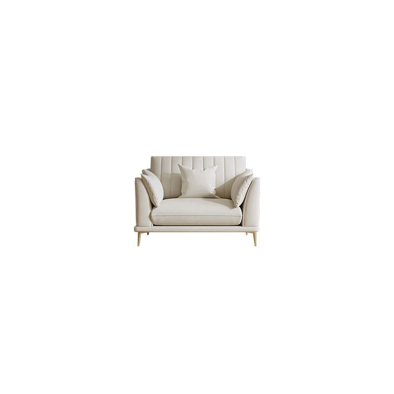 Scandinavian Upholstered Faux Leather Sofa Beige Sewn Pillow Back Couch Clearhalo 'furn' 'furn_sofas' 'Furniture' 'furniture_sofas' 'Living Room Furniture' 'Sofa' 'sofas' 1200x1200_23c049a0-220d-4d7a-8f92-b522d82082a3