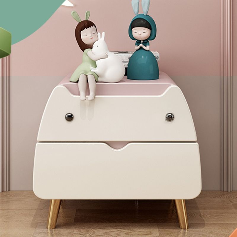 Nórdica linda Nightswer Nightstand de 2 años 17.7 "Mesa nocturna de metal de alto con 4 patas