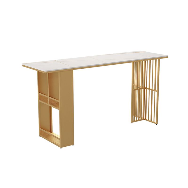 Stile glam 1/2/7 pezzi tavolo da bar rettangolare in pietra set per interno