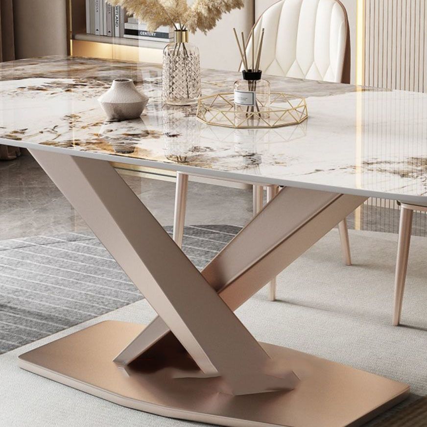 Modern Dining Set 1/5/7 Pcs Sintered Stone Top Table with Dining Upholstered Chairs Clearhalo 'Dining Room Sets' 'Dining Tables & Seating' 'dining_room_set' 'furn' 'furn_dining_room_set' 'Furniture' 'Kitchen & Dining Furniture' 1200x1200_23c20f7d-be99-4b5c-90d1-e8b7f780f21d