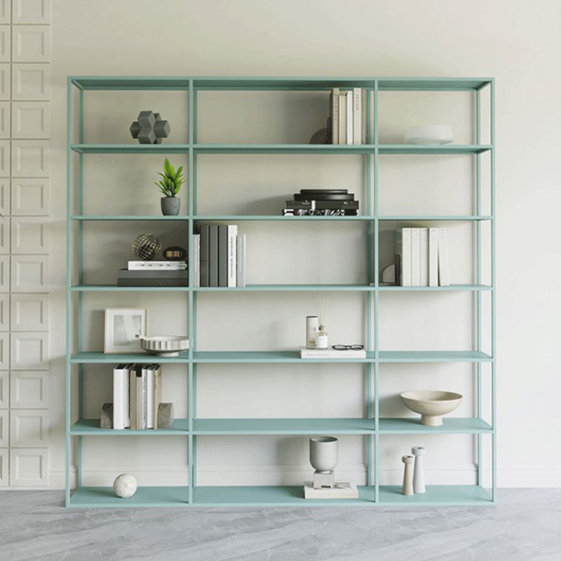 Scandinavian Etagere Bookcase Metal Open Back Bookshelf with Shelves