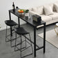 Marble Counter Wine Table with Rectangle Table Top Trestle Table - 41.3" H Clearhalo 'Bar Furniture' 'Bar Tables' 'bar_tables' 'furn' 'furn_bar_tables' 'Furniture' 'furniture_bar_tables' 'Kitchen & Dining Furniture' 'kitchen&dining_furn' 'kitchen' 1200x1200_23c2f314-be60-42ad-b12d-ae8380869f8e