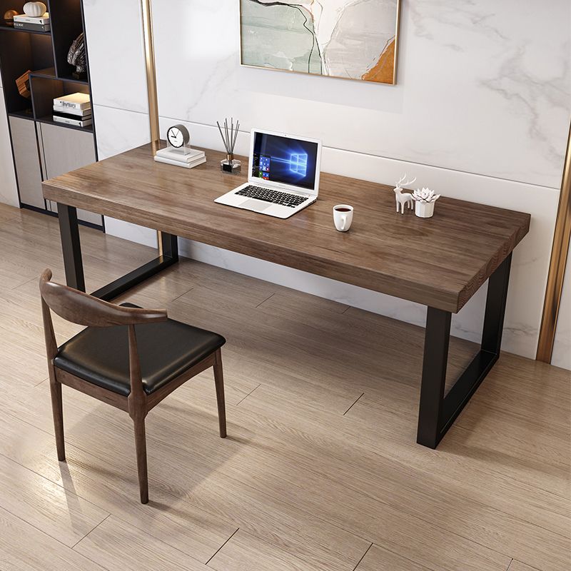 Industrial Rectangular Writing Desk Solid Wood Sled Office Desk Clearhalo 'furn' 'furn_office_desk' 'Furniture' 'Office Desks' 'Office Furniture' 'office_desk' 1200x1200_23c40709-8354-4bea-884e-0127e1c6cce8