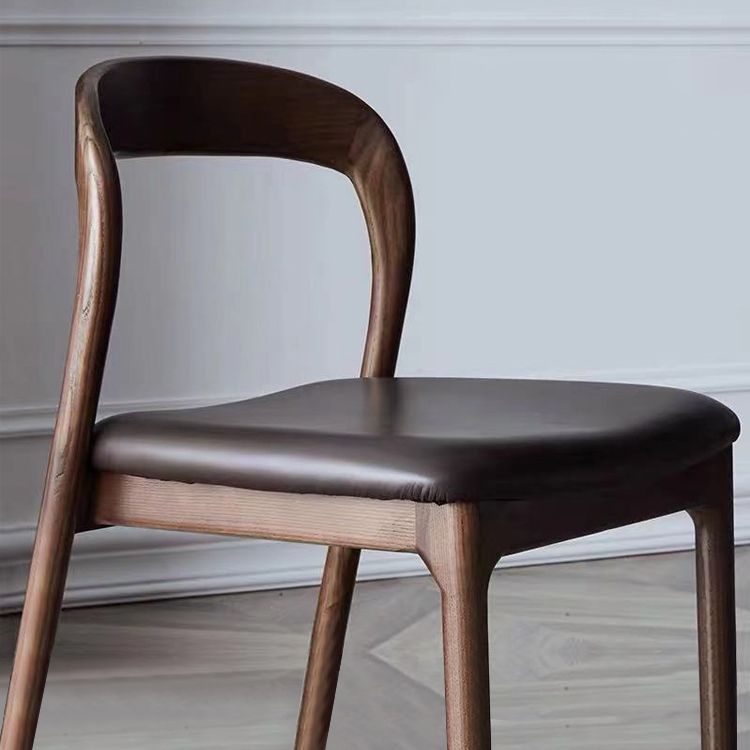 Modern Kitchen Leather Square Dining Chair Open Back Dining Side Chair Clearhalo ' kitchen&dining_furn' 'Dining Chairs' 'Dining Tables & Seating' 'dining_chair' 'Furniture' 'furniture_dining_chair' 'Kitchen & Dining Furniture' 'kitchen' 1200x1200_23c4ff6f-0e9c-4aa7-9943-a5bf3116d0da