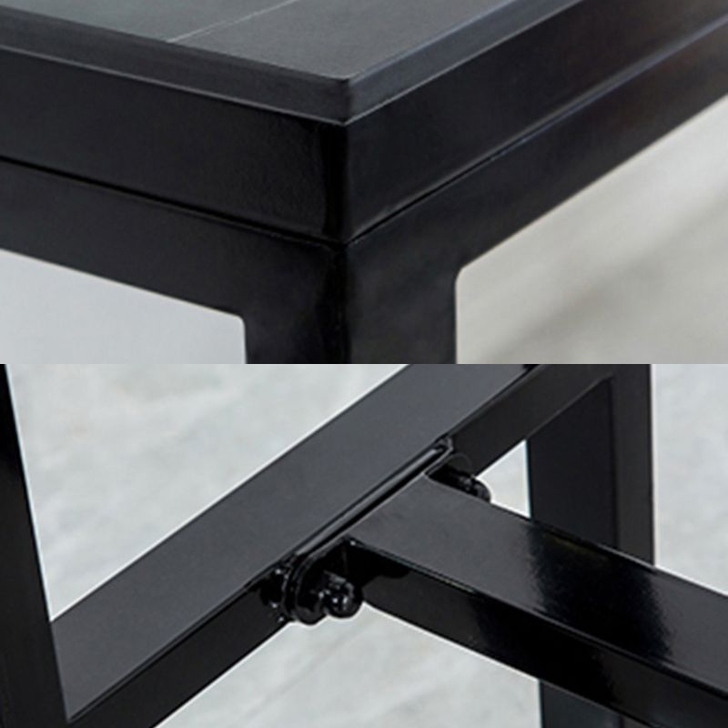 Contemporary Bar Dining Table Indoor Rectangle Bar Table with Iron Base Clearhalo 'Bar Furniture' 'Bar Tables' 'bar_tables' 'Furniture' 'furniture_bar_tables' 'Kitchen & Dining Furniture' 'kitchen&dining_furn' 'kitchen' 1200x1200_23c5603e-17c0-411a-ab63-bc09153ed16a