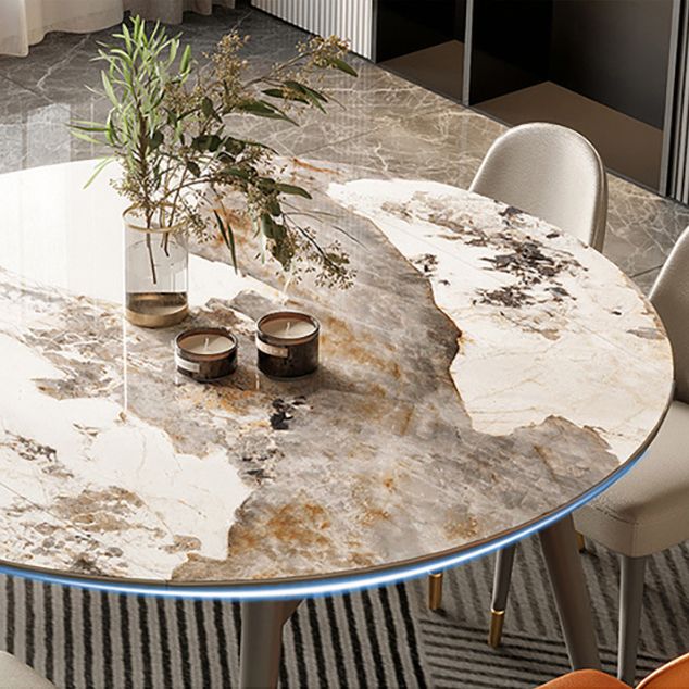 Traditional Luxury Dining Table Round Sintered Stone 4 Legs Dining Table with Wooden Base Clearhalo ' dining_table' 'Dining Tables & Seating' 'Dining Tables' 'furn' 'furn_dining_table' 'Furniture' 'furniture_dining_table' 'Kitchen & Dining Furniture' 'kitchen&dining_furn' 'kitchen' 'kitchen_dining_table' 1200x1200_23c60cbc-028a-40e2-965f-de16c1f93a0d